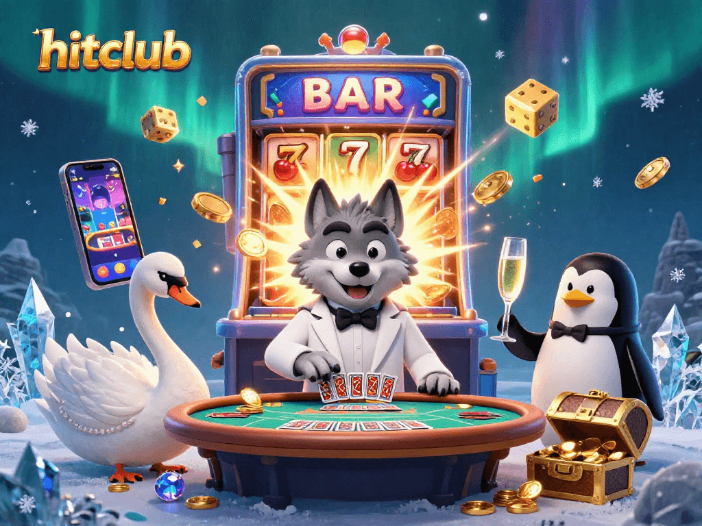 Experience hitclub excitement with a lively casino scene featuring characters and rich gameplay elements.