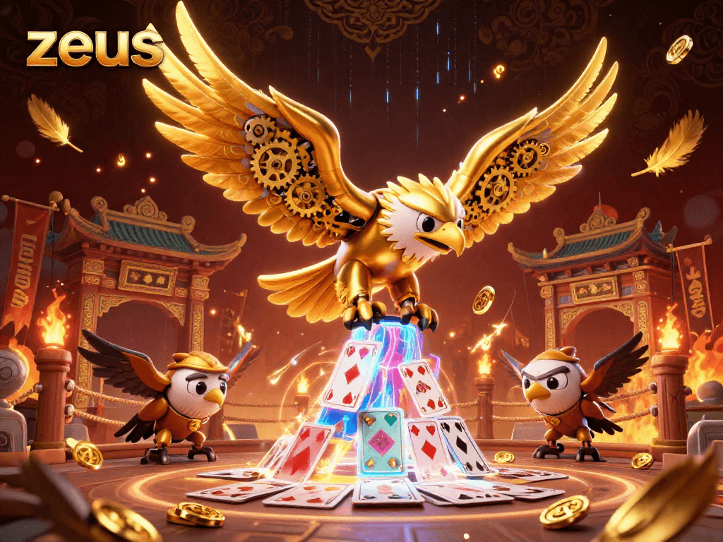 Experience the excitement of zeus slots with dynamic visuals and engaging gameplay in this casino illustration.