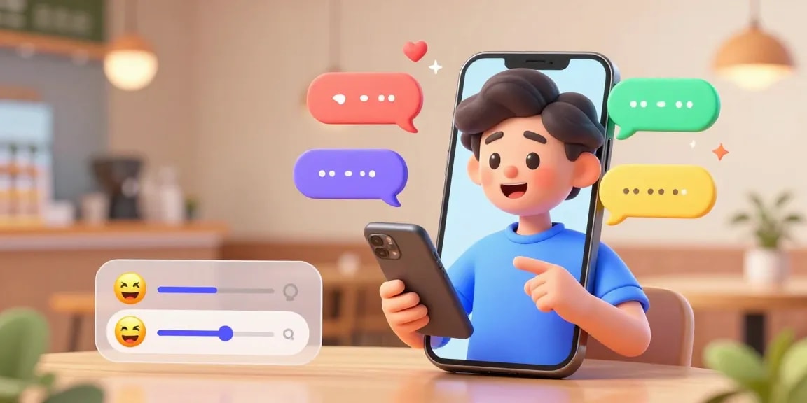 An engaging character AI chat interaction featuring CrushonAI avatars in a colorful virtual café setting, highlighting playful conversations and user customization options.