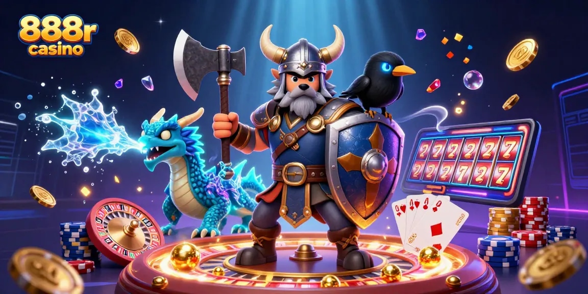 Experience thrilling gameplay at 888r casino with vibrant characters and dynamic game elements.