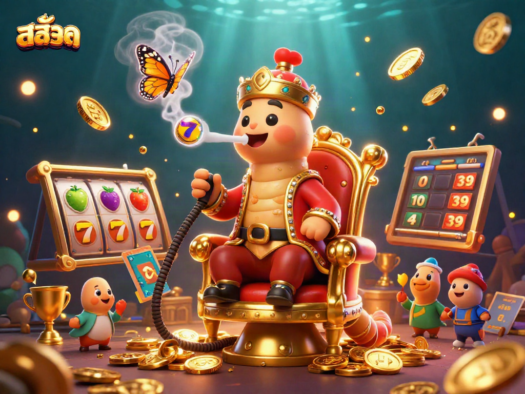 Win big with สล็อต in this vibrant 3D illustration featuring jackpots and golden coins.