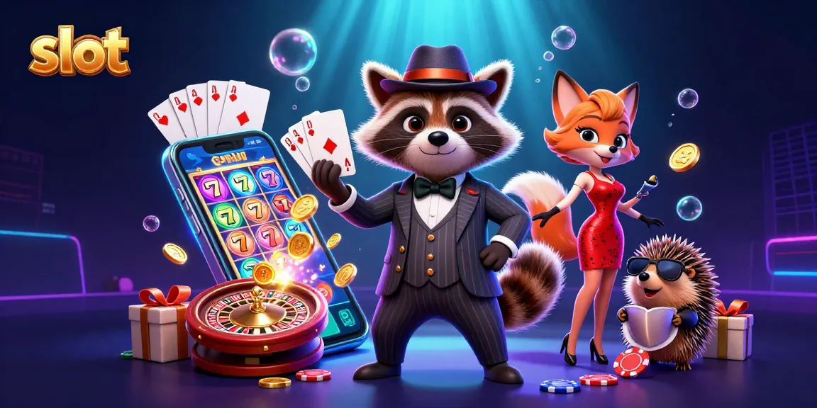 Engage in action-packed slot gameplay with a vibrant raccoon and friends amidst jackpot-winning elements.