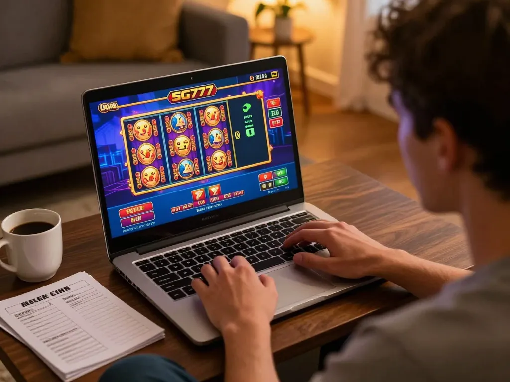 Engaging online gaming experience at SG777, showcasing player excitement and strategy.