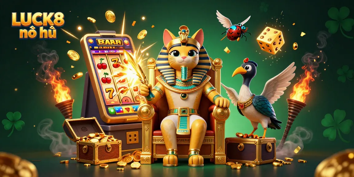 Play thrilling LUCK8 nổ hũ games with jackpot opportunities in a vibrant casino setting.
