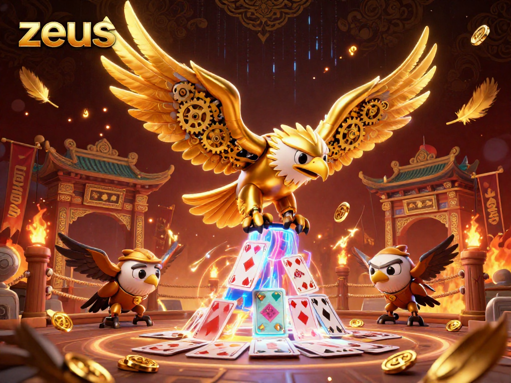 Experience the excitement of zeus slots with dynamic visuals and engaging gameplay in this casino illustration.