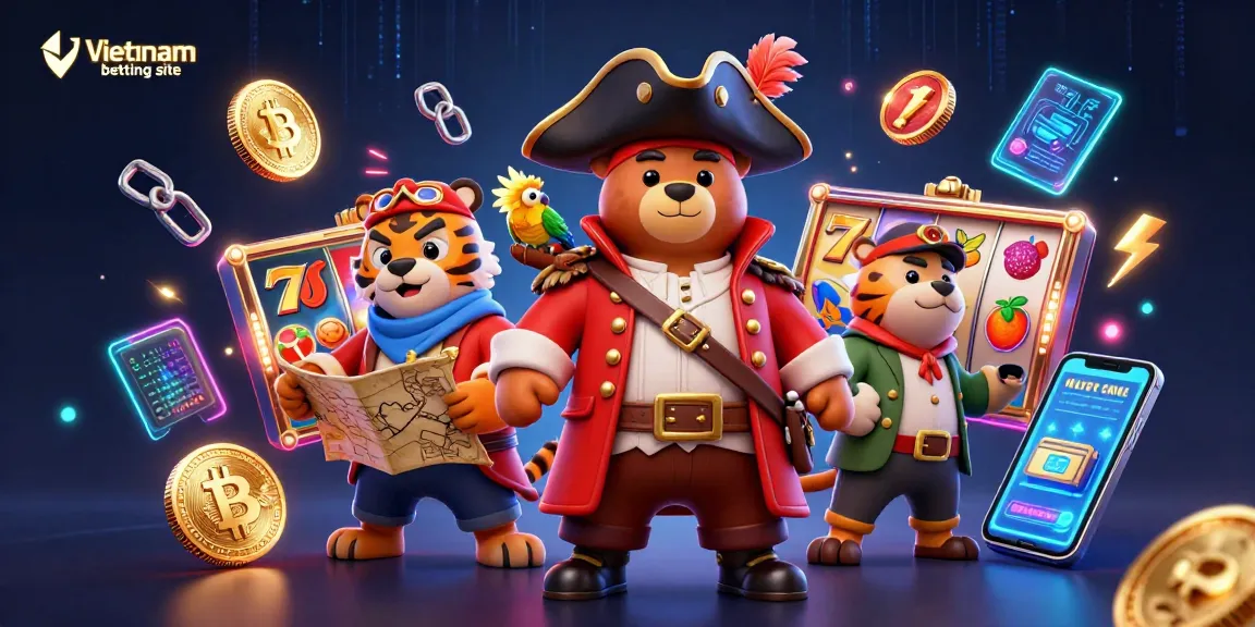 Experience thrilling slots and sports action at Vietnam betting site with vibrant characters!
