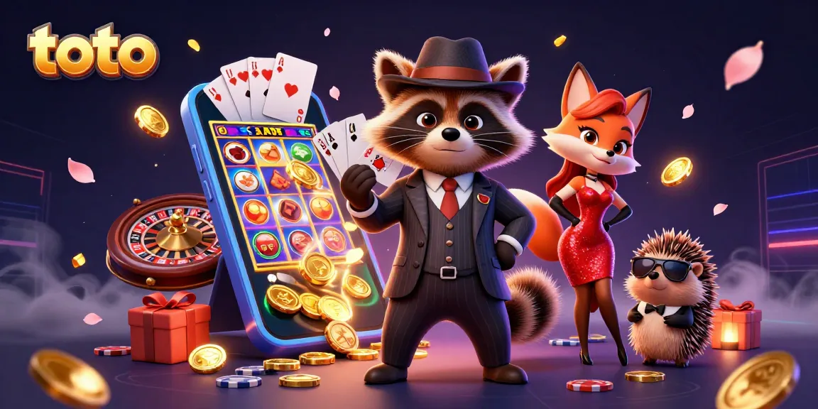 Experience thrilling toto gaming action with charming characters and vibrant casino elements!