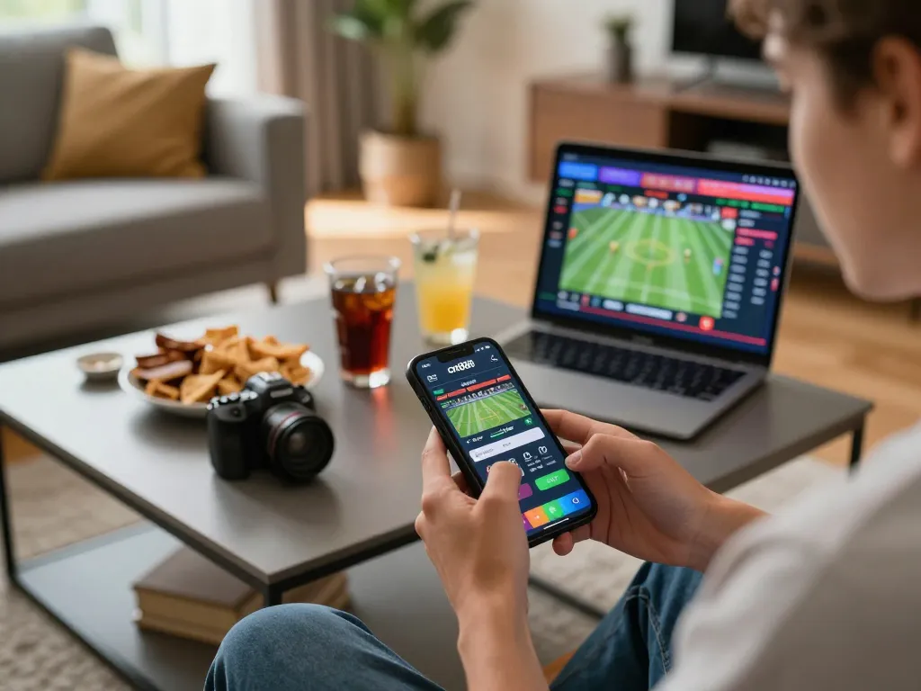 Engaging experience playing cm888 casino app on mobile in a cozy home setup
