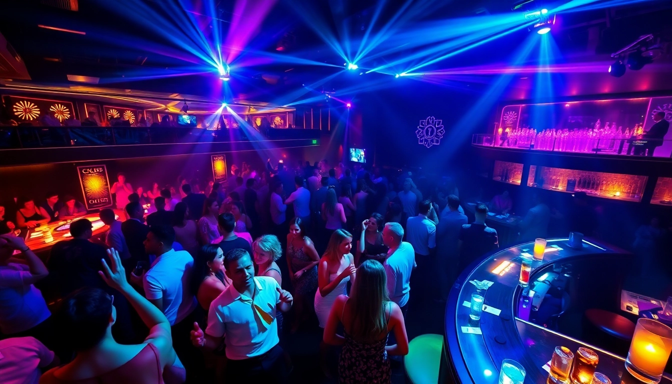 Night club sxm vibrant scene with energetic crowds and dazzling lights at Club Noir, St. Martin.