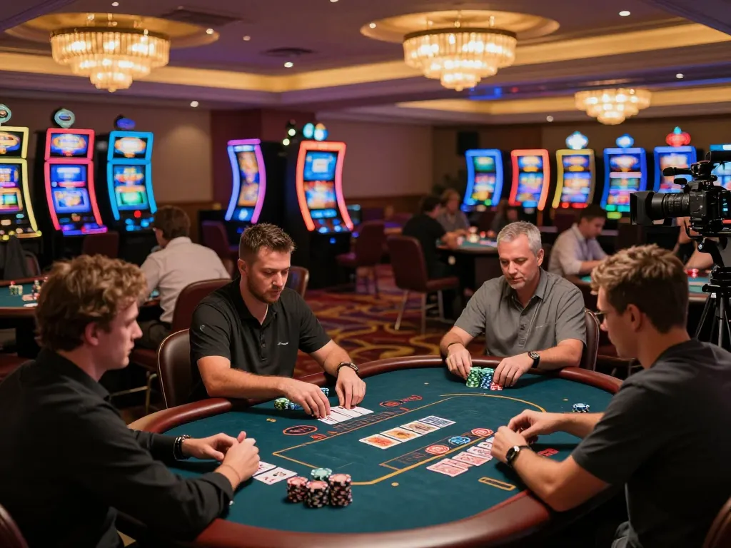Players engaging in thrilling poker gameplay at TR88 casino with vibrant atmosphere and strategic moments.