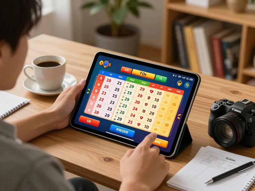 Lô đề online gaming session showcasing tablet interface, player engaged in strategic betting at home.