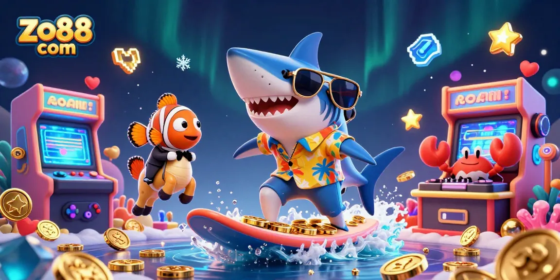 Experience vibrant gaming at zo88 com with a dazzling 3D casino scene full of energy.