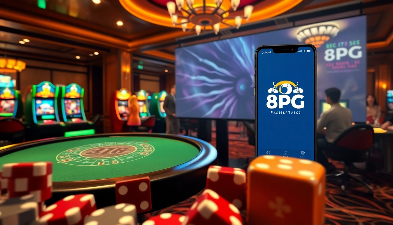 Experimenta la emoción de 8PG mientras los jugadores disfrutan de juegos de casino animados e interfaces en línea dinámicas.