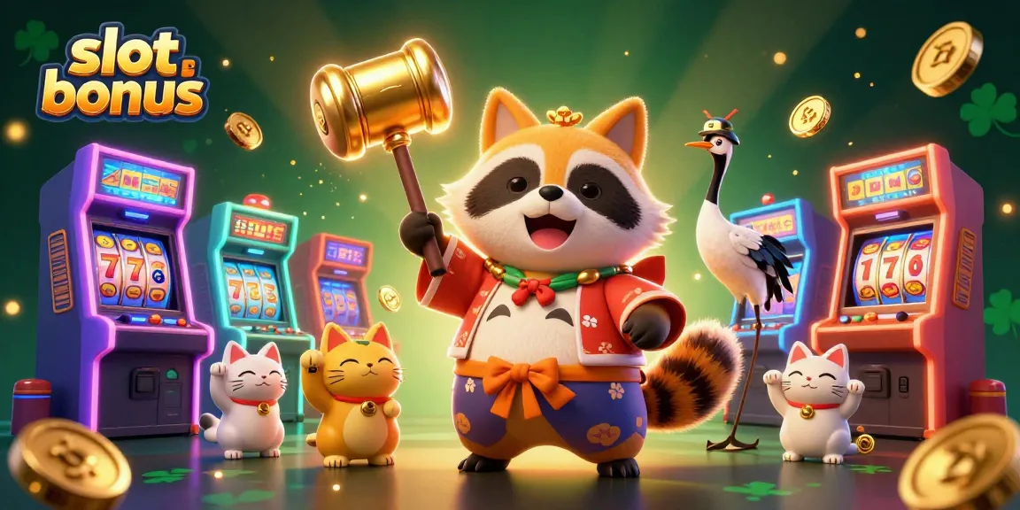 Win exciting slot bonus opportunities with our vibrant online casino illustration.
