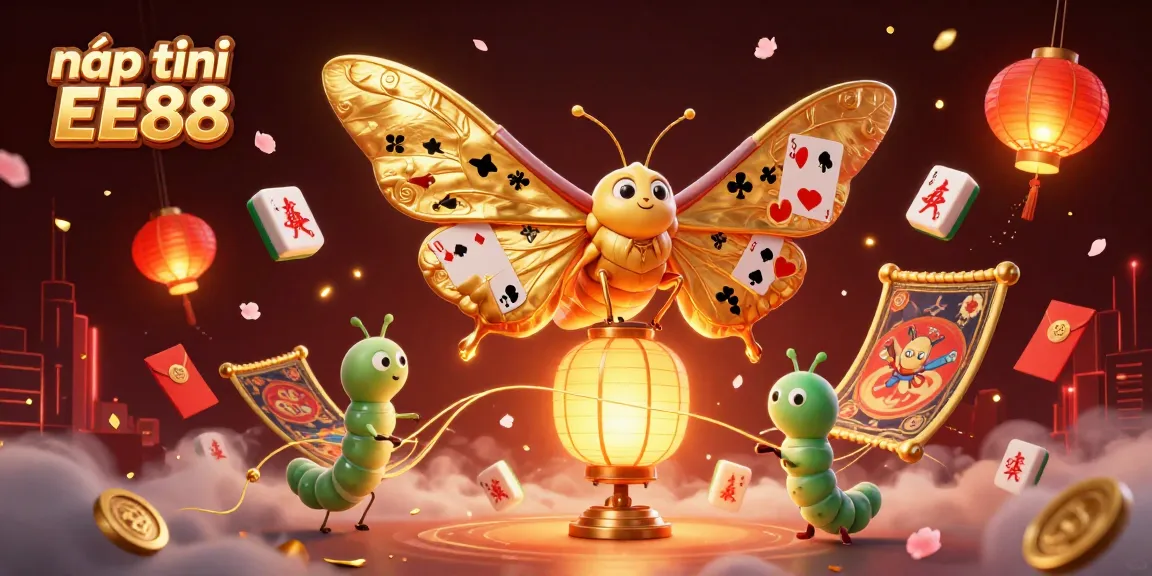 Experience nạp tiền EE88 with a vibrant 3D scene of casino elements highlighting excitement and engagement.