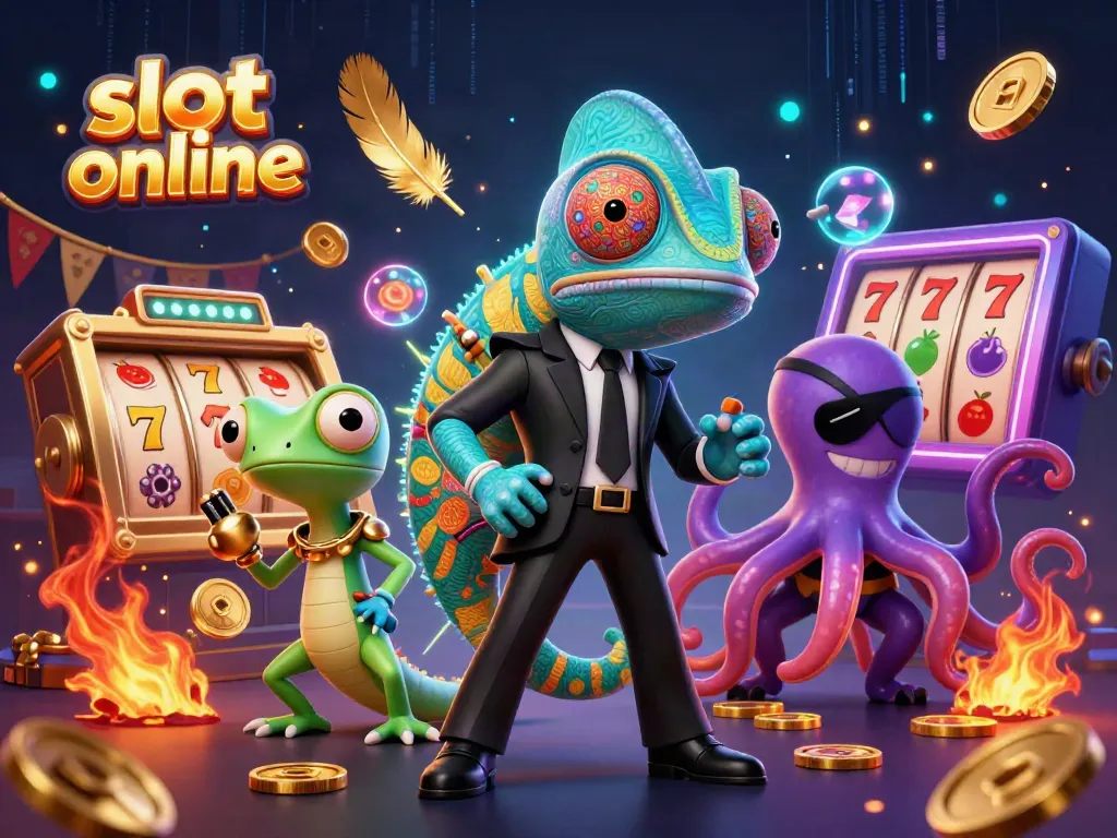 Slot online dengan karakter unik dalam ilustrasi 3D yang hidup dan menawan.