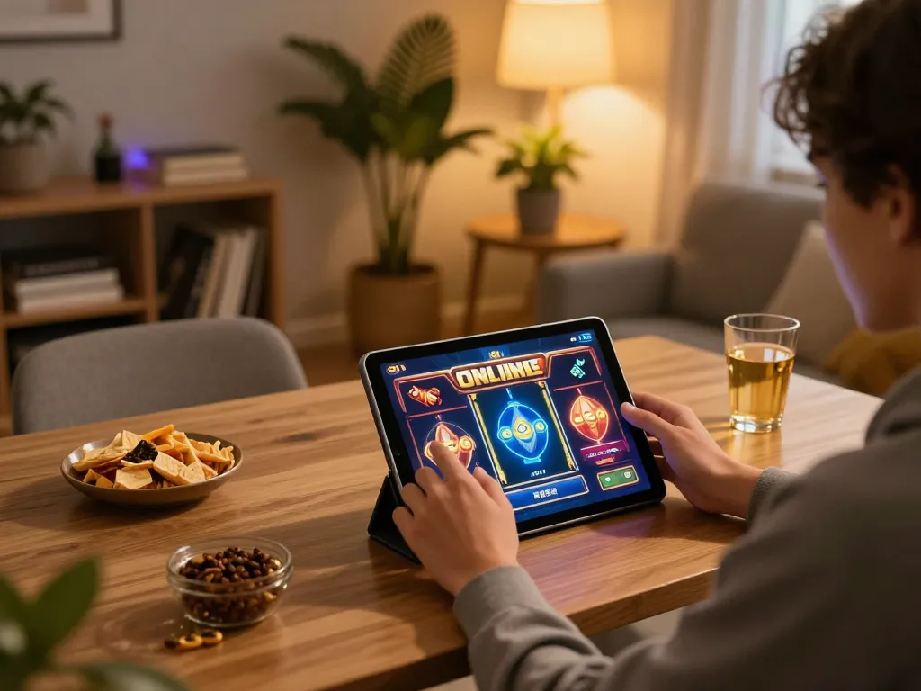 Experience the thrill of slot gacor hari ini while enjoying a cozy online gaming session at home.