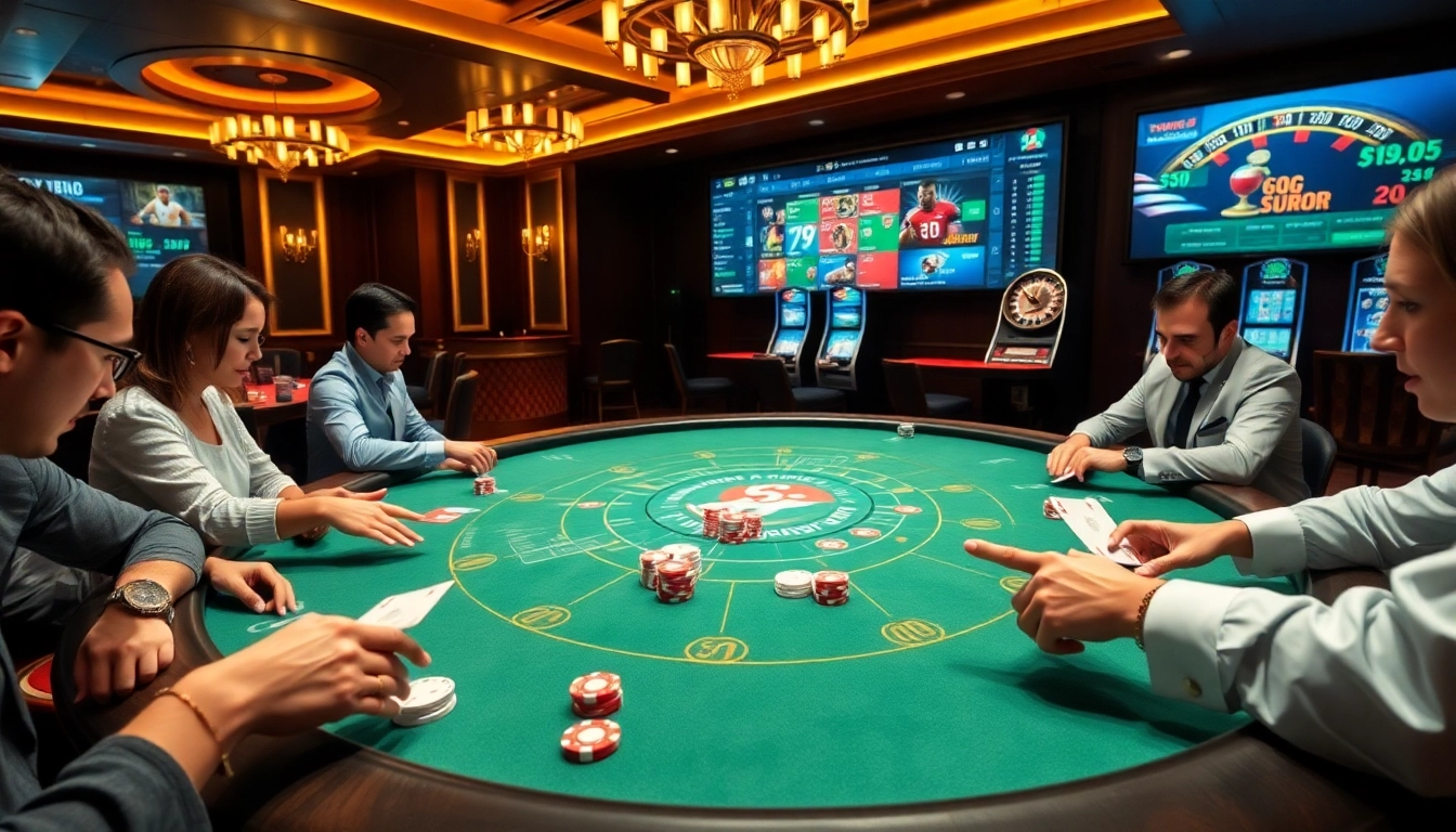 High-stakes poker game with players passionately engaged at https://mm88k.media/, showcasing excitement and elegance.