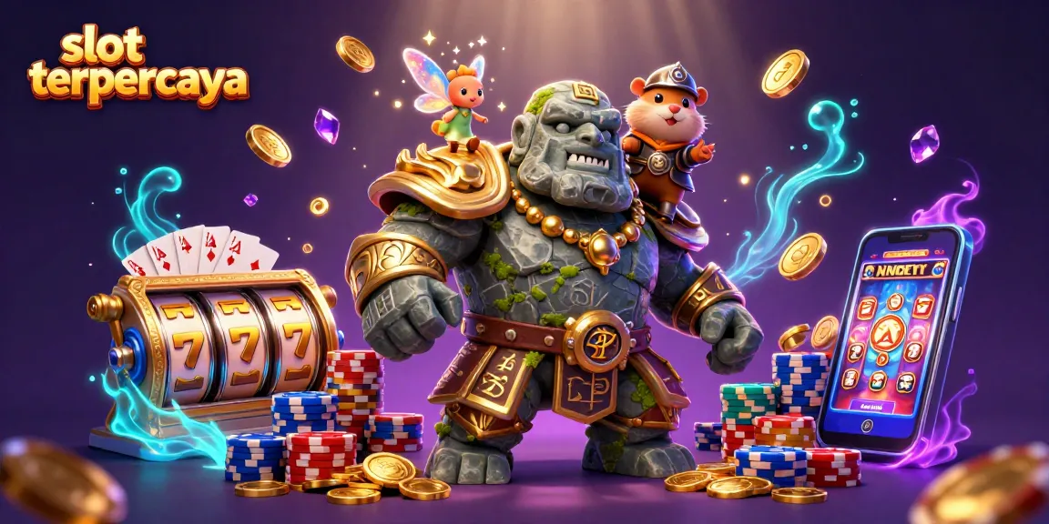 Cascade golden coins and slot reels as slot terpercaya glimmers in a vibrant casino scene.