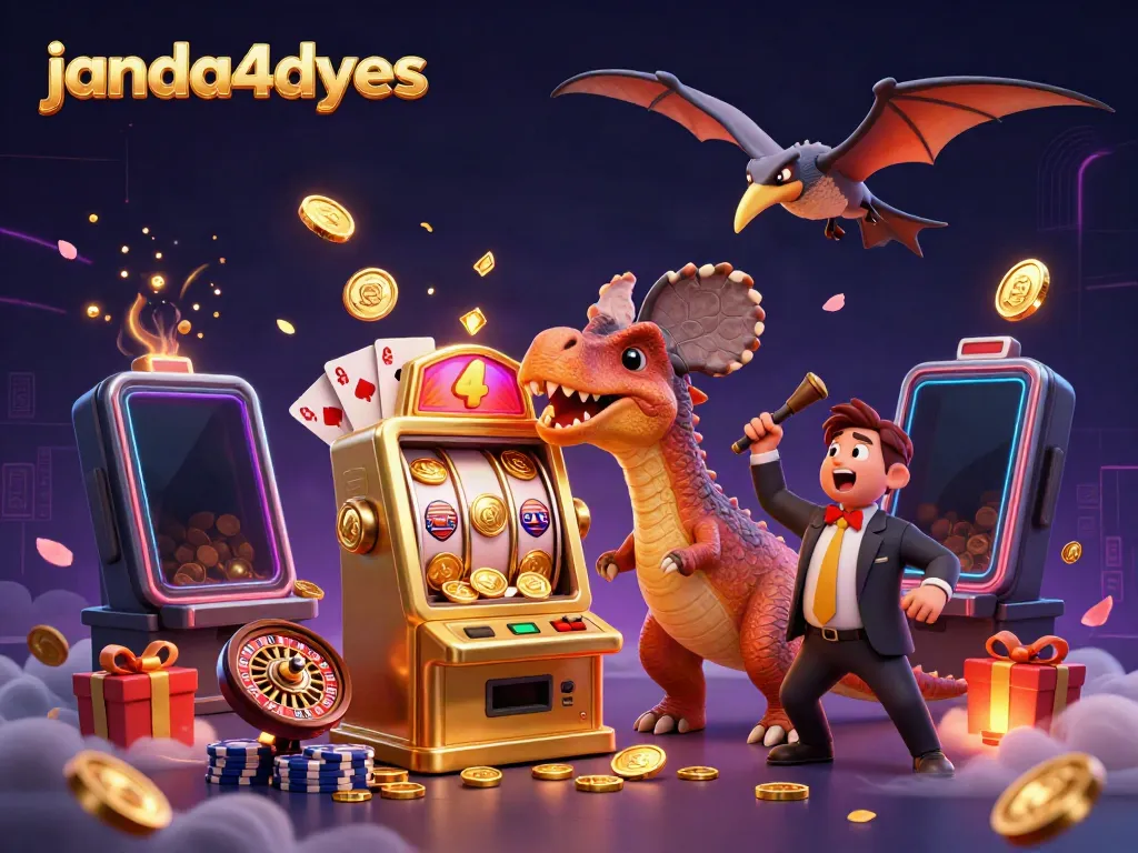 janda4dyes menghadirkan jackpot koin dari mesin slot dalam ilustrasi yang dinamis