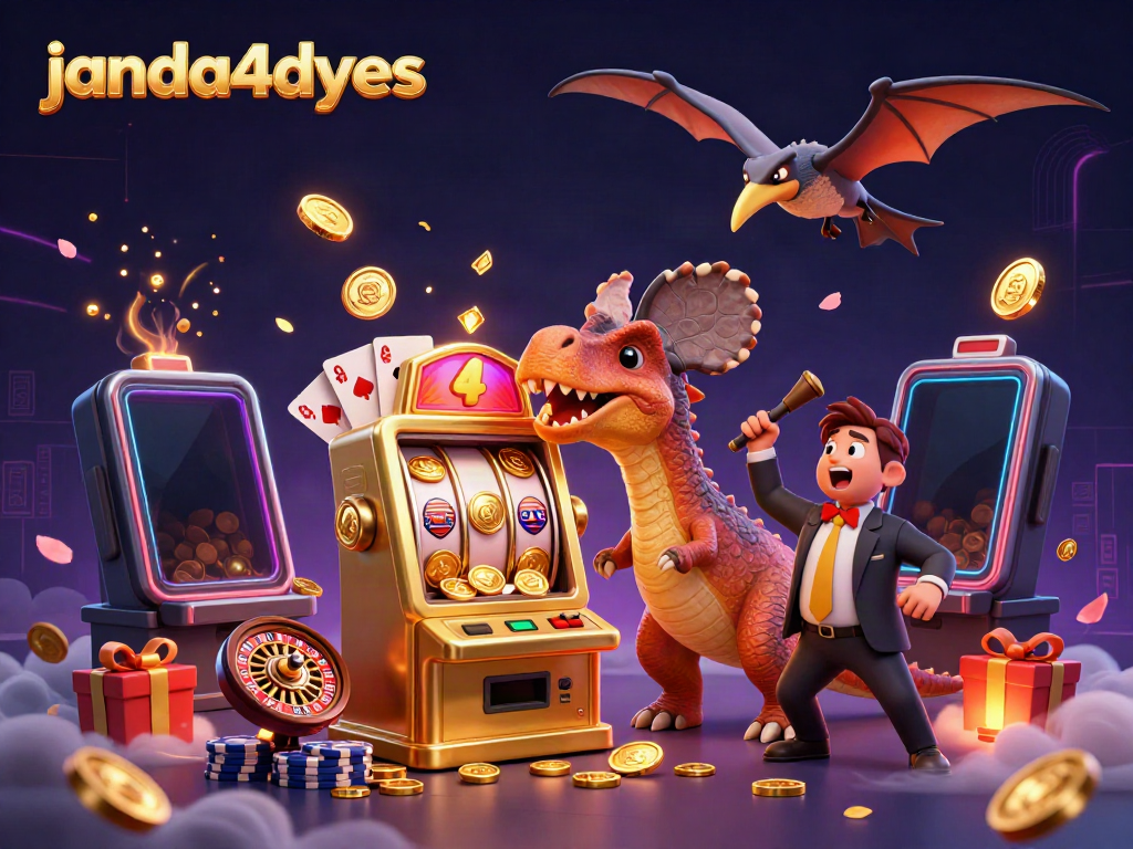 janda4dyes menghadirkan jackpot koin dari mesin slot dalam ilustrasi yang dinamis