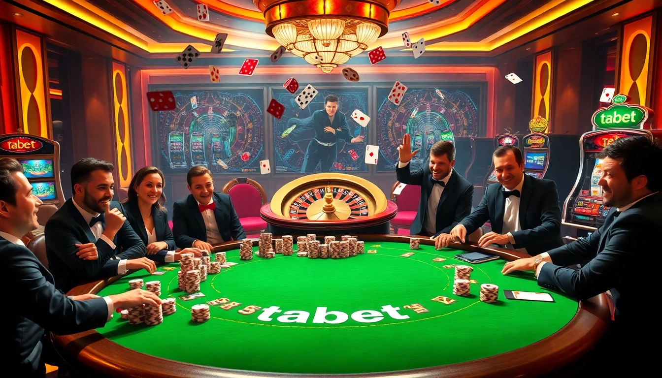 Engaged players experience thrilling gameplay at a luxury casino table featuring the keyword tabet.