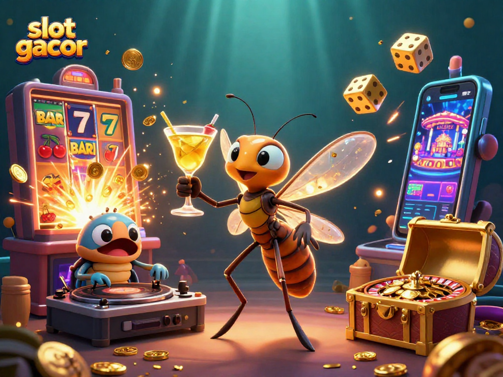 Spin and win at slot gacor with an enchanting casino scene featuring unique characters and lively gameplay.