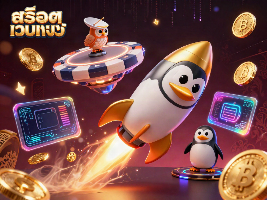 การเล่นเกม สล็อตเว็บตรง ด้วยการผจญภัยในอวกาศเพื่อความร่ำรวย กับเพนกวินทองและสัญลักษณ์เหรียญ
