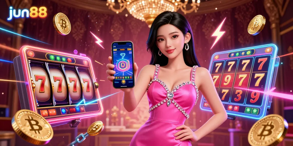 Experience the thrill of live casino games at jun88 with stunning visuals and crypto elements.