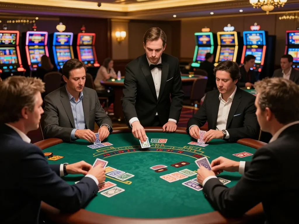 Players strategizing at sc 88 blackjack table under ambient lighting for thrilling experience