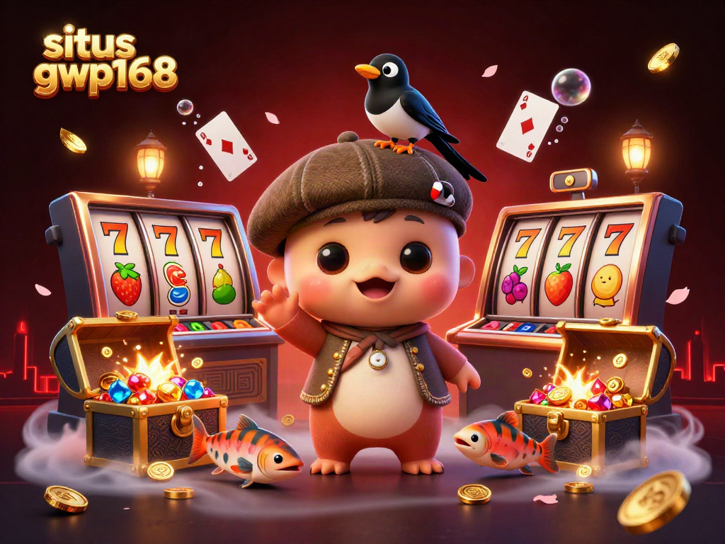 Permainan slot di situs gwp168 menggoda pemain dengan simbol beruntung dan harta karun yang bermandikan koin.