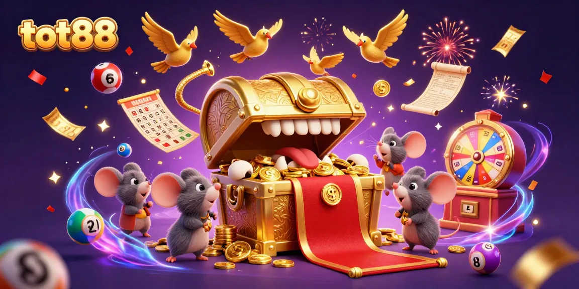 Experience thrilling luck at tot88 with a vibrant carnival of lottery balls, sparkling prizes, and magical treasures!