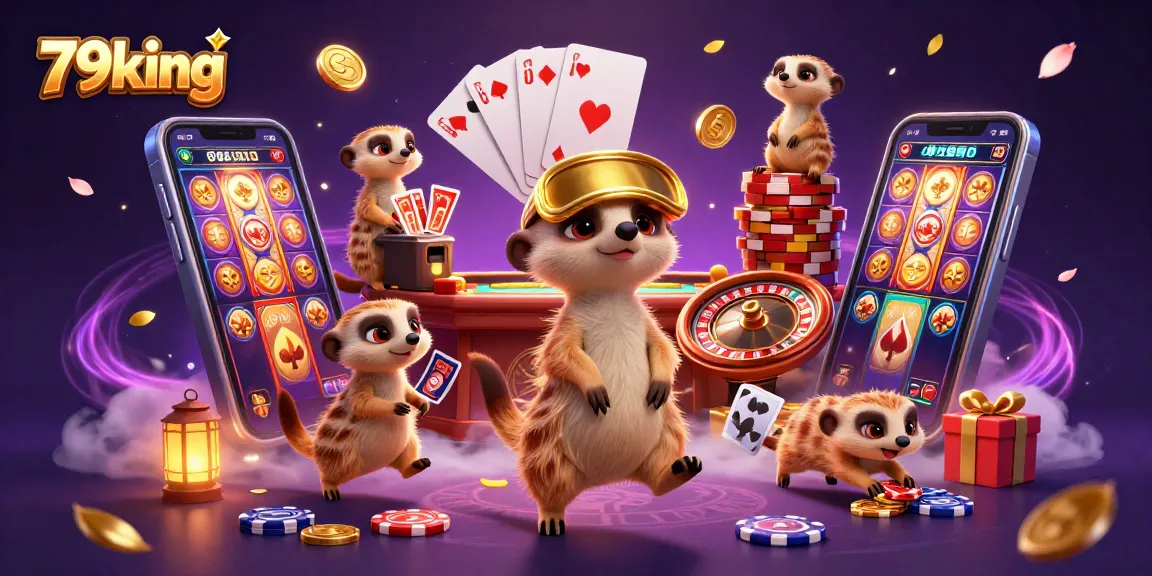 Experience thrilling gameplay at 79king casino with our meerkat pit boss and vibrant gaming elements.