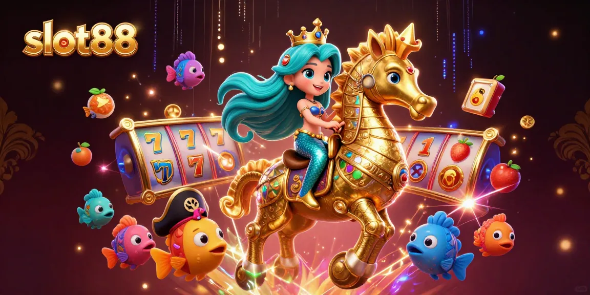 Meraih jackpot di slot88 dengan pesona putri duyung dan kuda laut berarmor.