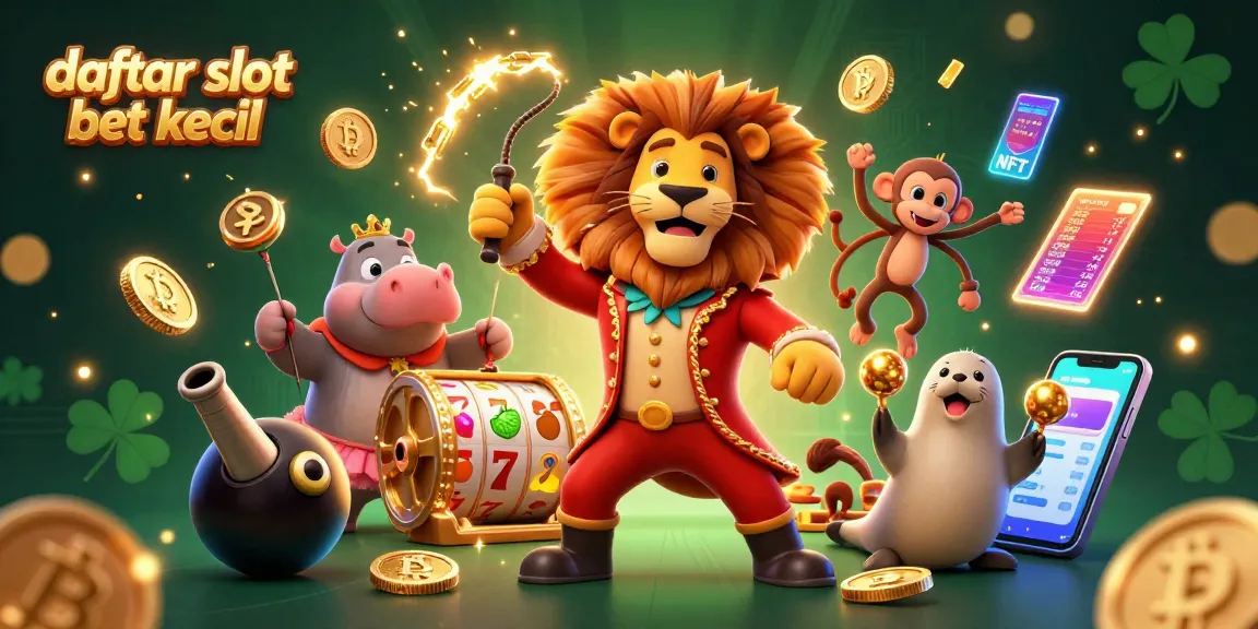 Experience the thrill of daftar slot bet kecil with vibrant casino characters and crypto elements in a rich 3D scene.