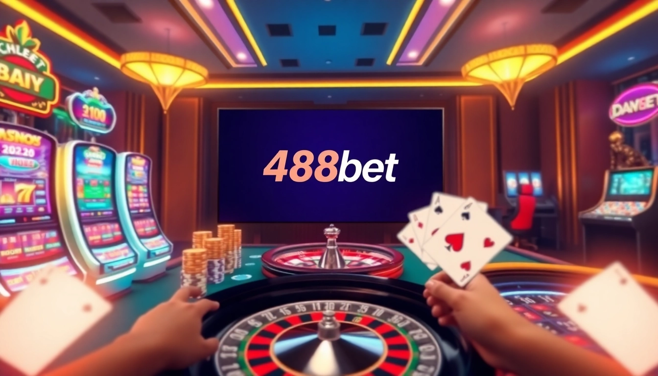 Participa en la vibrante experiencia del casino en línea de 488bet a través de tragamonedas envolventes y juegos emocionantes.