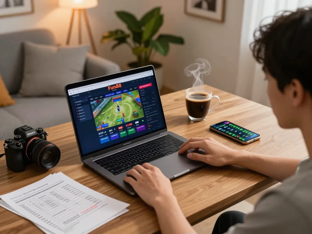 Experience strategic betting on Fun88 with an engaging online gaming setup.