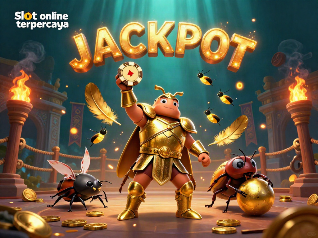 Bermain slot online terpercaya dengan keberuntungan jackpot yang ditawarkan, dikelilingi oleh suasana yang meriah dan dinamis.