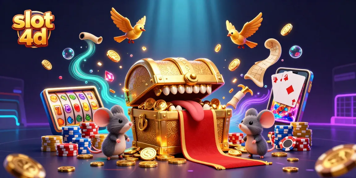 Experience the thrill of slot 4D with vibrant treasures, spinning wheels, and adventure elements.