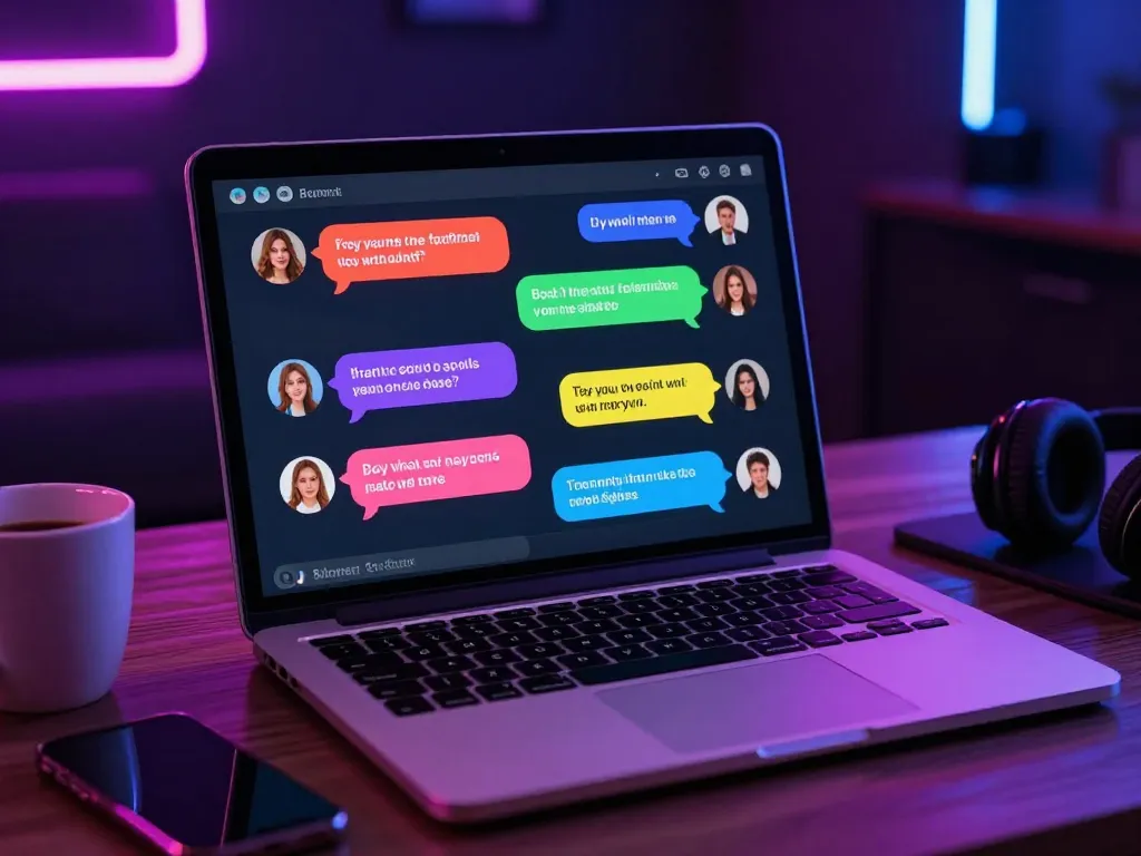 Engaging digital scene depicting free ai sex chat with customizable AI companions in a vibrant chat interface.