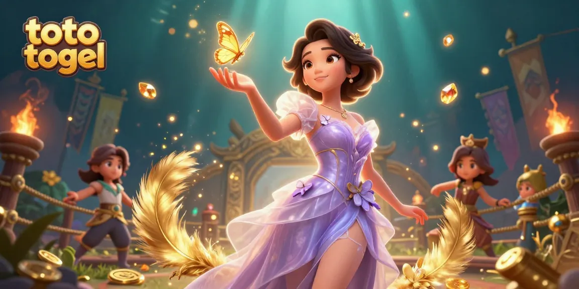 Play thrilling toto togel and experience golden winnings in this enchanting casino digital artwork.