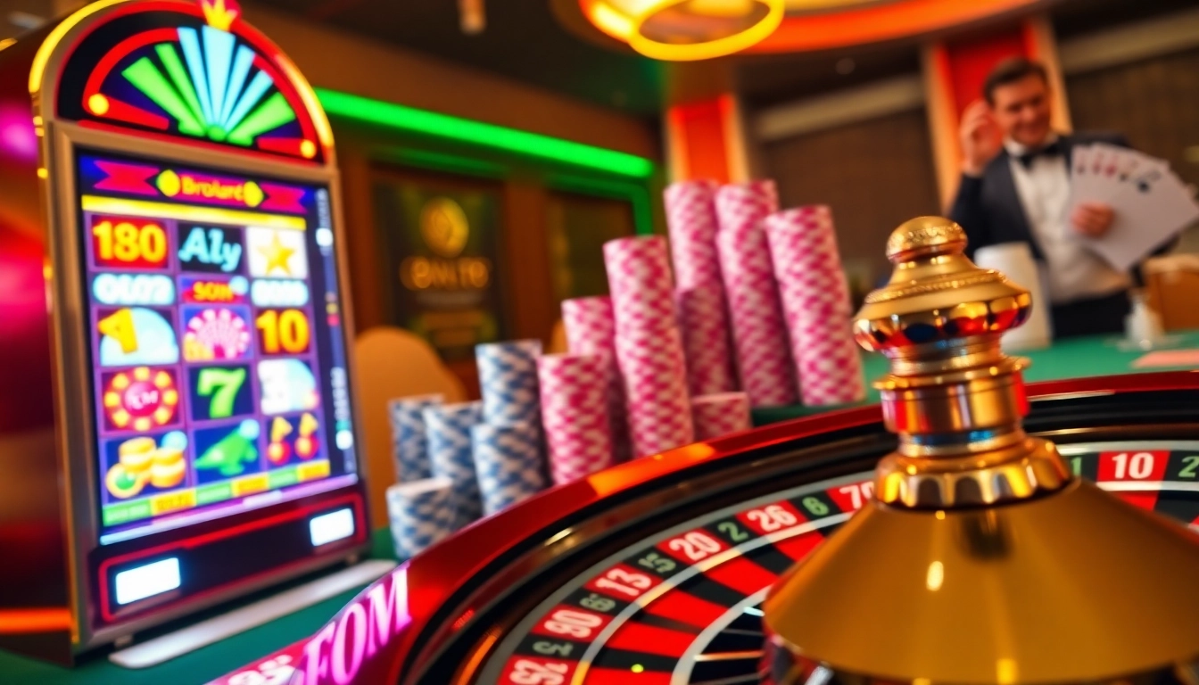 Experience the excitement of online gambling at bro138 with dynamic slot machines and poker chips.