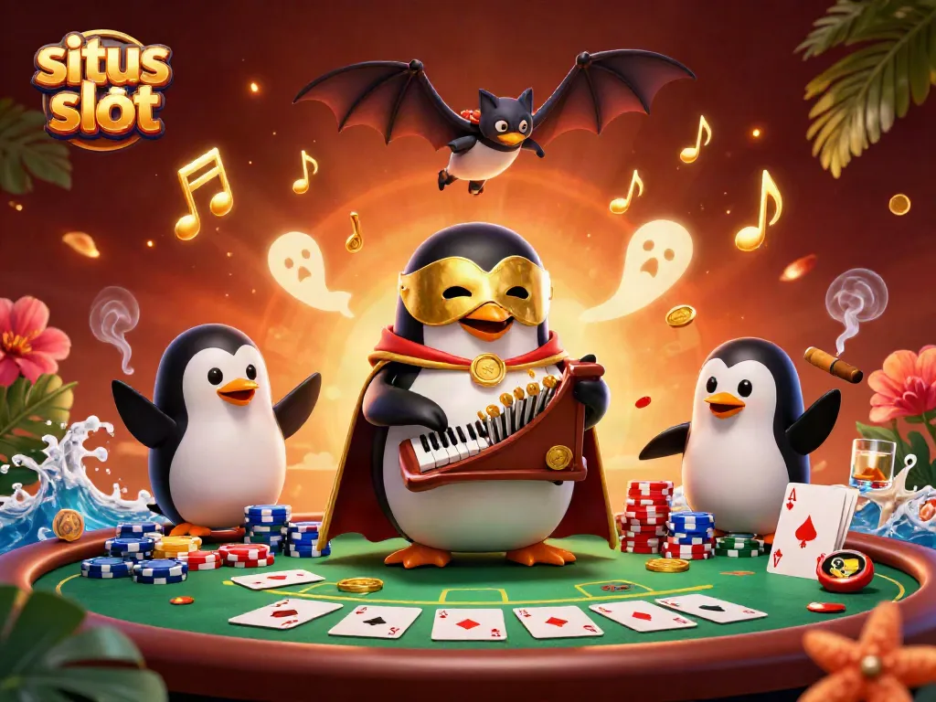 Mengakses situs slot penuh keberuntungan dengan karakter penguin fantasi yang menarik, memperlihatkan permainan yang meriah dan peluang menang besar.