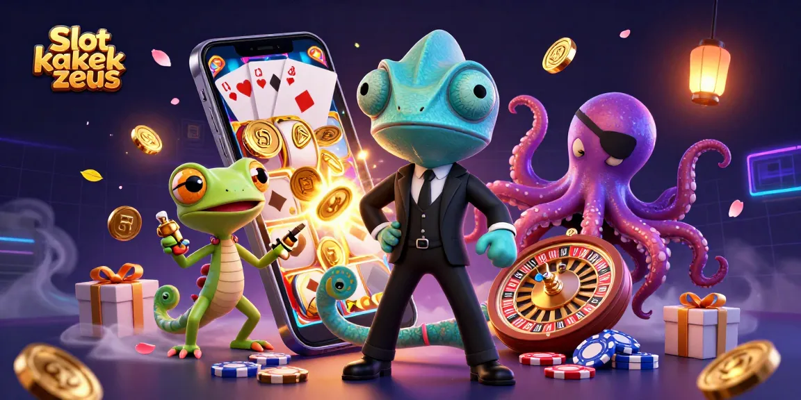 Spin and win with the Slot kakek zeus in an exciting 3D cartoon casino scene.