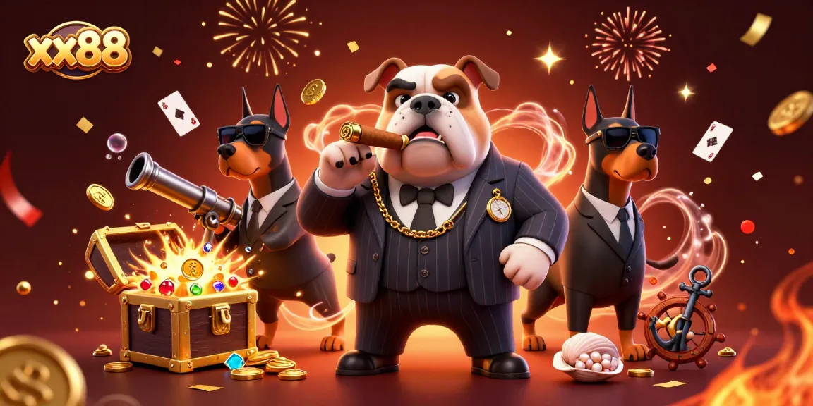 xx88 reveals thrilling bets with animated treasure and casino action in a vibrant scene.