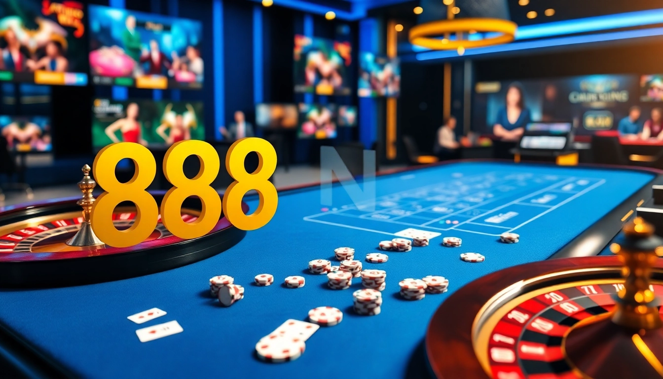 Experience the thrill of 888 new online gaming with vibrant casino visuals.