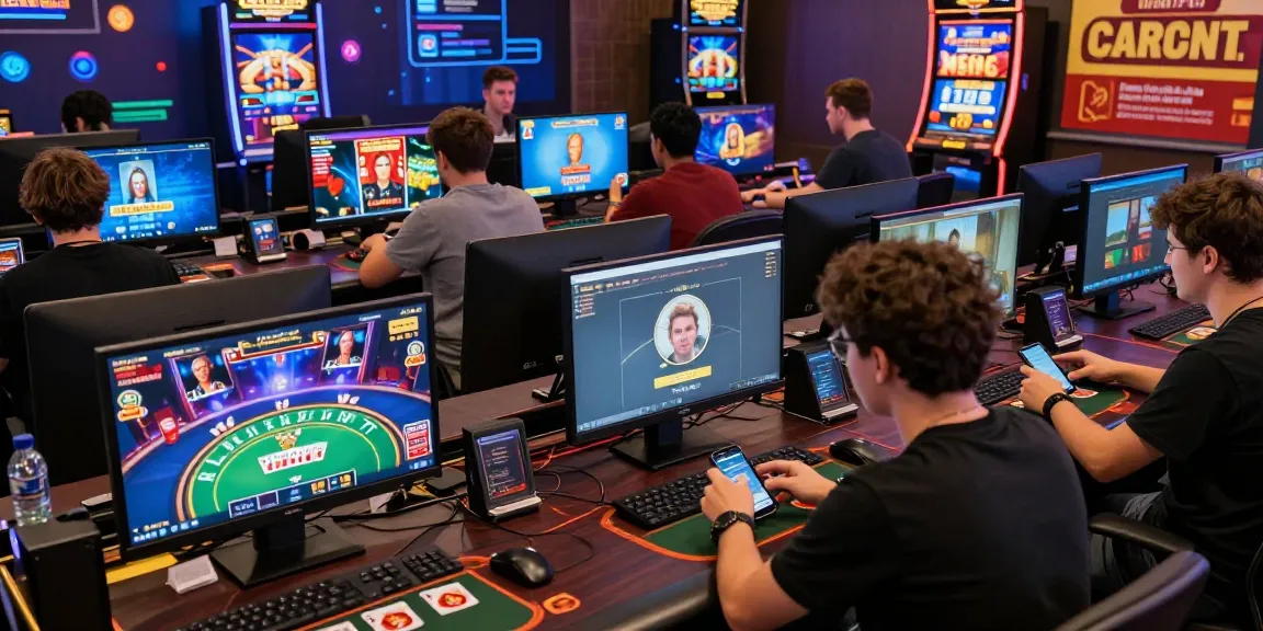 Exciting online gaming atmosphere at gamebaidoithuong.is with diverse players engaging in card games and vibrant graphics