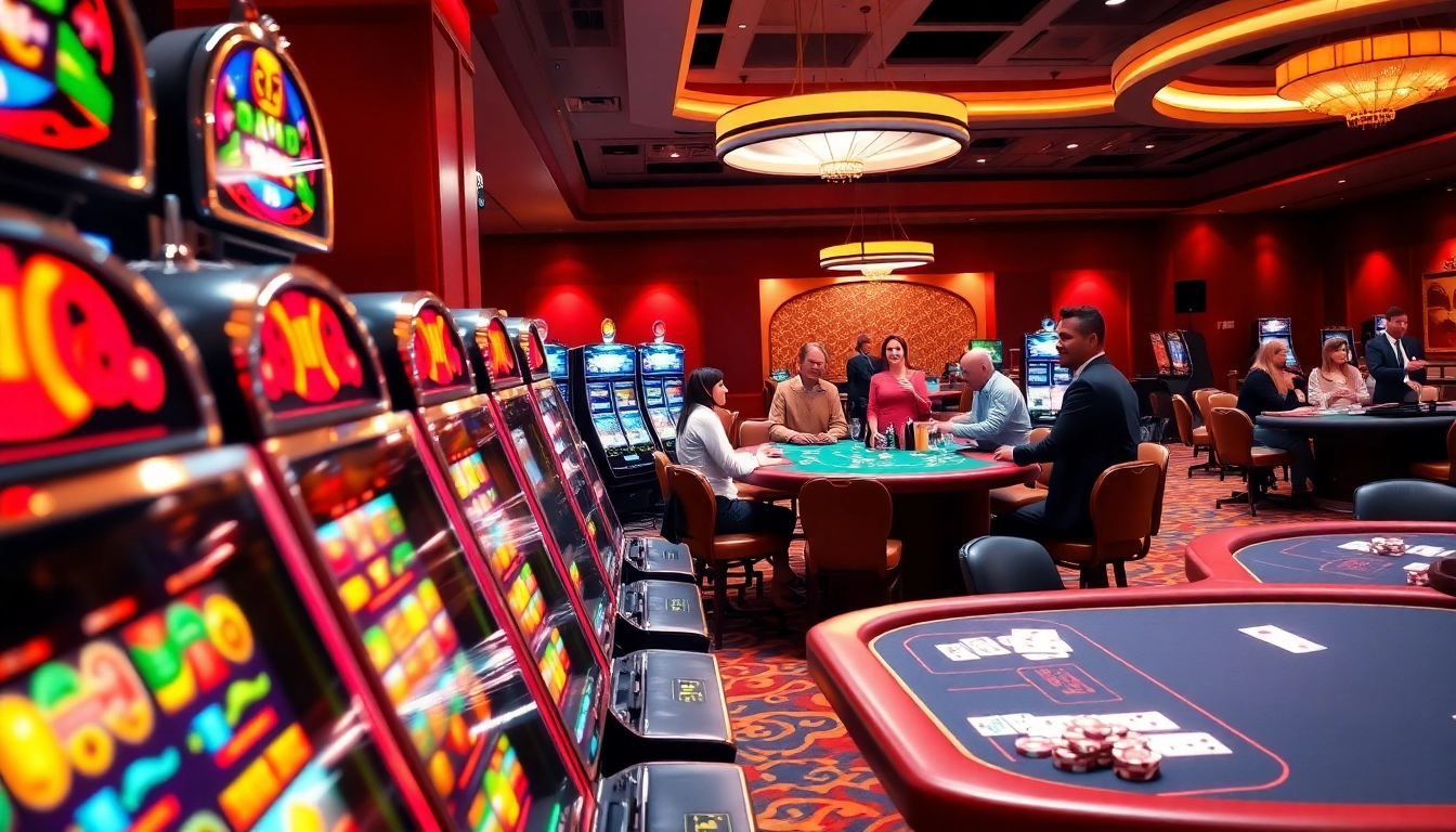 Engage with thrilling slot machines and card tables at a vibrant casino, featuring singapore online casino free credit opportunities.