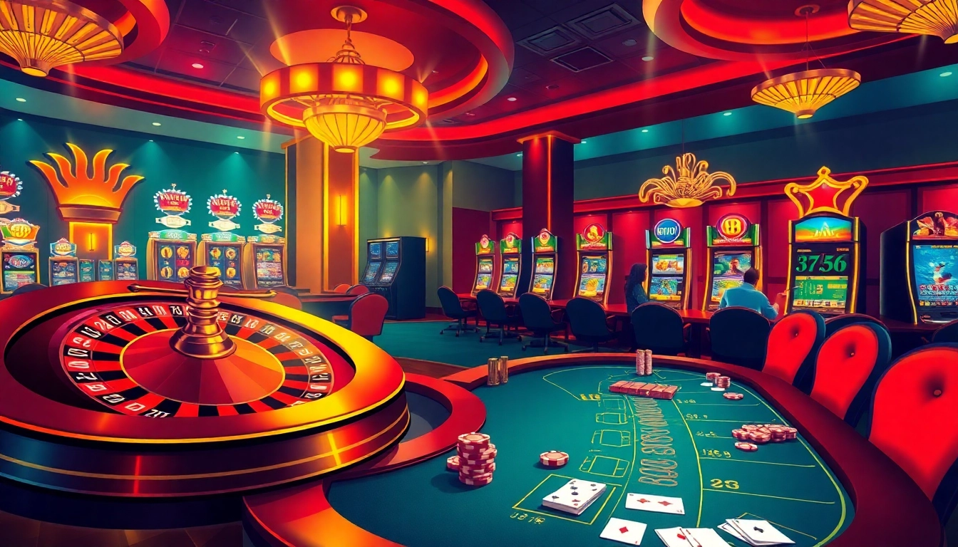 Experience thrilling online gambling at 5Z7779 com with vibrant casino visuals and engaging games.