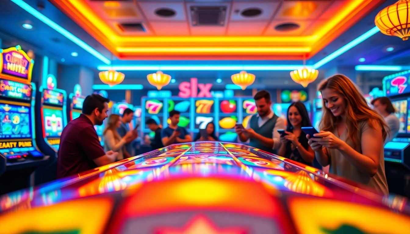 Exciting gaming interface with hoki138 slot machines and vibrant animations